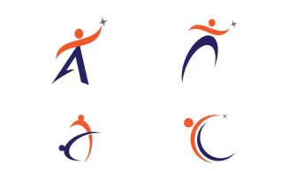 Healthy life Human character logo sign illustration v3.20