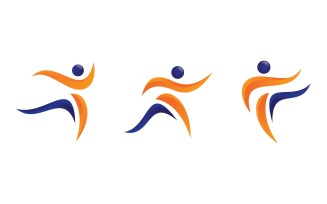 Healthy life Human character logo sign illustration v3.21