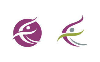 Healthy life Human character logo sign illustration v3.23