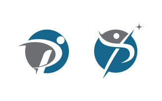 Healthy life Human character logo sign illustration v3.25