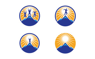 Healthy life Human character logo sign illustration v3.30