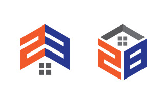 Home industrial Property concept icon logo illustration v3.42