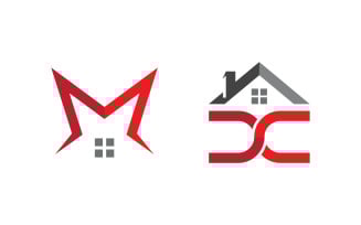 Home industrial Property concept icon logo illustration v3.45