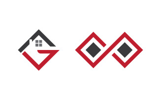 Home industrial Property concept icon logo illustration v3.49