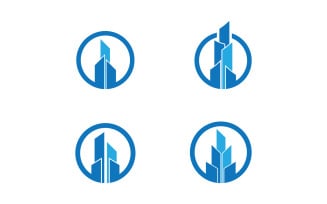 Home industrial Property concept icon logo illustration v3.51