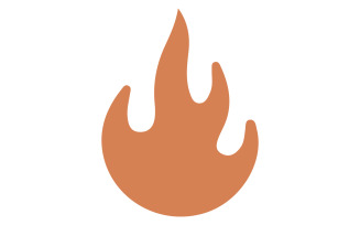 A logo with fire icon silhouette art