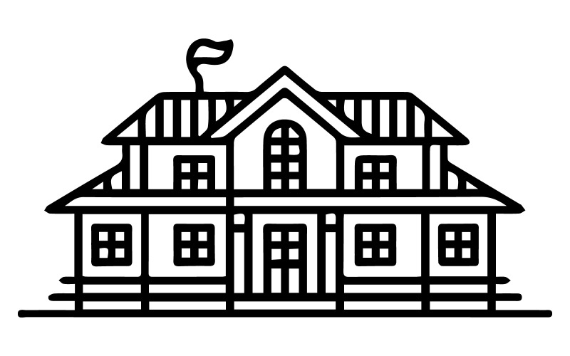 A real estate logo with royal house Illustration
