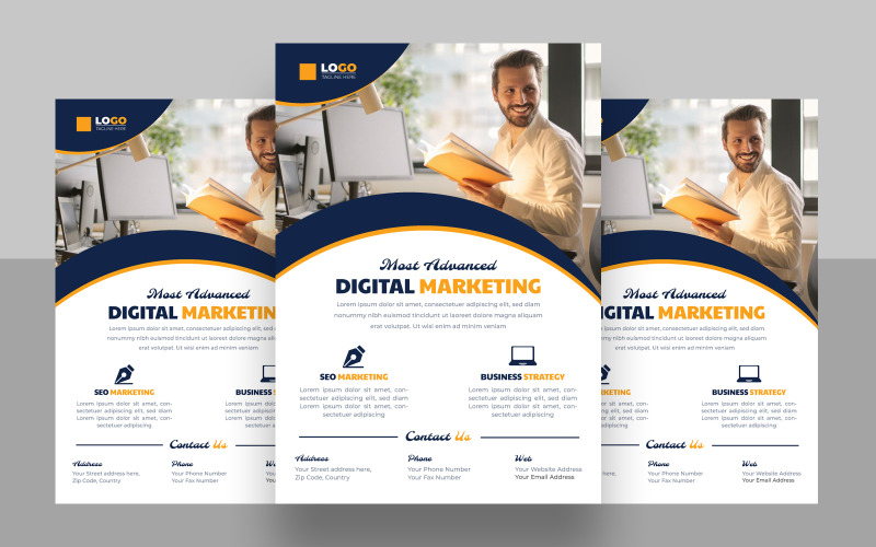 Digital Marketing Agency Flyer Template Ver-14 Corporate Identity