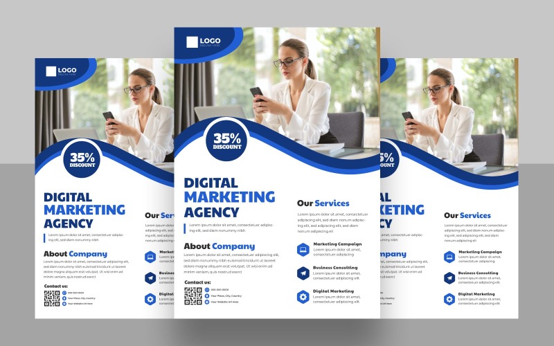 Digital Marketing Agency Flyer Template Ver-18 Corporate Identity