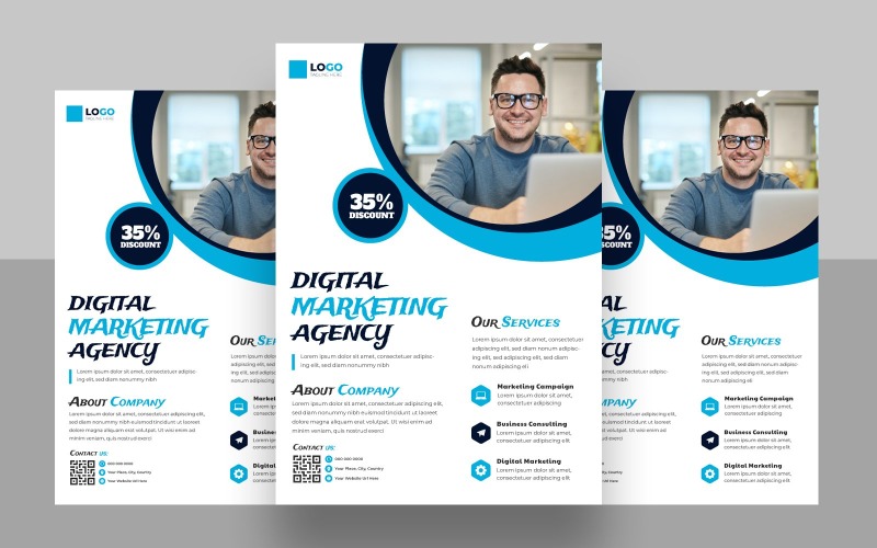 Digital Marketing Agency Flyer Template Ver-21 Corporate Identity