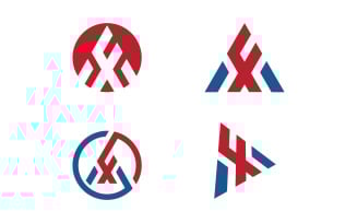 Falcon hawk wing icon Template logo illustration design v3.6