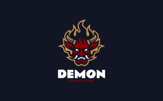 Mascot Fire Demon Logo Design