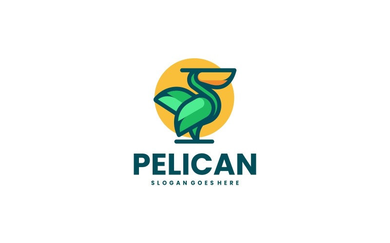 Mascot Modern Pelican Logo Design Logo Template