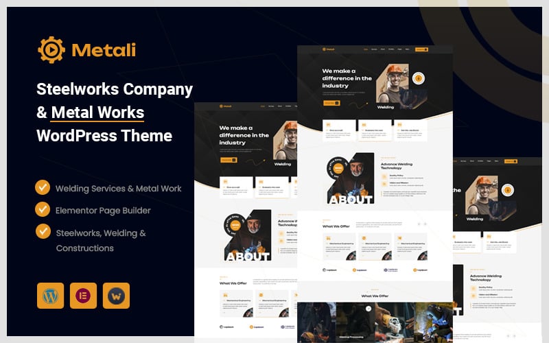MetalHome – Steelworks Company & Metal Works WordPress Theme