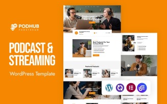 Podhub – Podcast and Streaming WordPress CMS Elementor Template