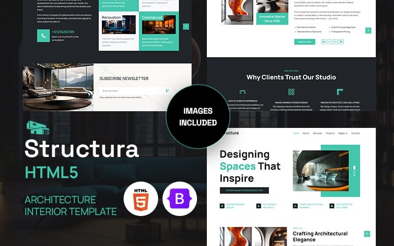 Sturctura - Interior Design And Architecture HTML Template Website Template