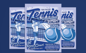 Tennis Tournament Retro Style Flyer