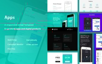 Apps - Responsive Email Template + Online Editor