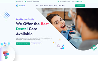 Dental+ - Dental Care Service Figma Landing Template