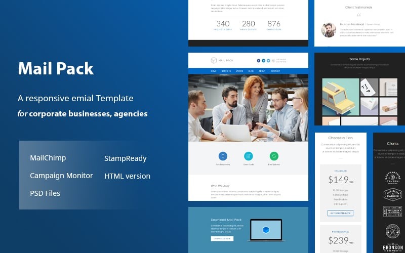 Mail Pack - Responsive Email Template Newsletter Template