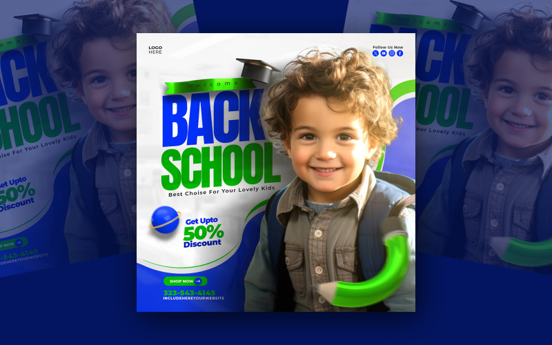 Back to School Sale Instagram Post Social Media