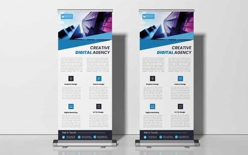 Business Roll up Display Standee Banner Template Ver-3 Corporate Identity