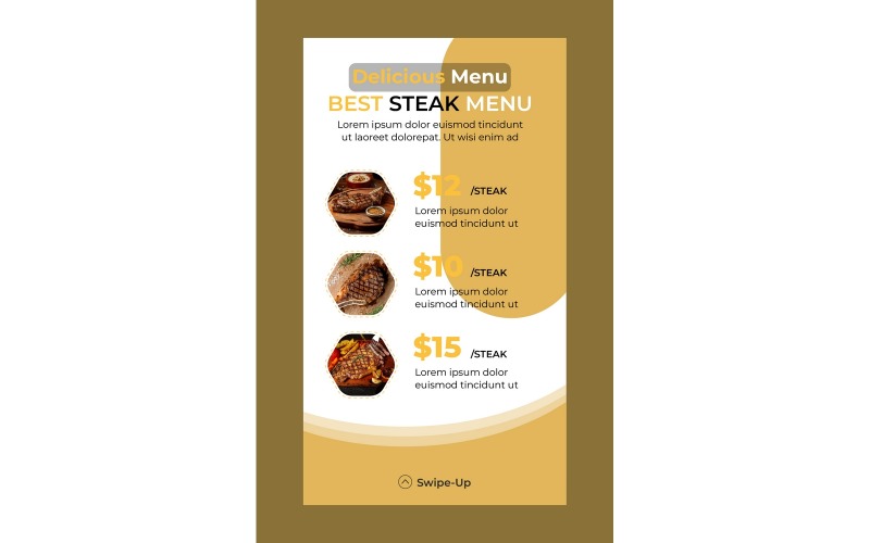 Instagram Stories Best Steak Menu Social Media