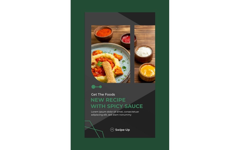 Instagram Stories New Recipe With Spicy Sauce Social Media