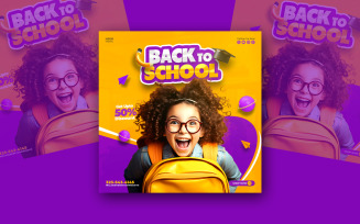 Minimal Back to School Social Media Design
