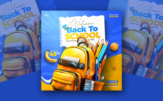Modern Back to School Instagram Template