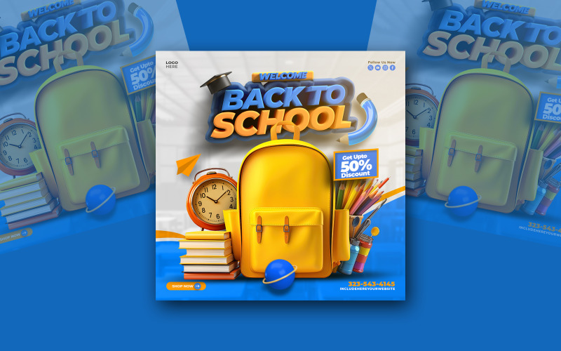 School Opening Day Social Media Template