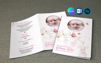 Child Funeral Program Template