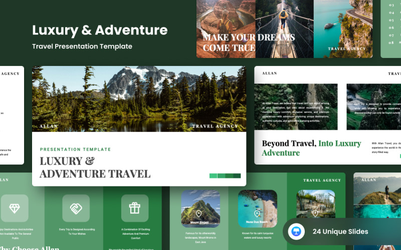 Elegant Travel & Adventure Presentation Keynote Template