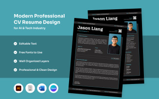 Futuristic AI Tech CV Resume