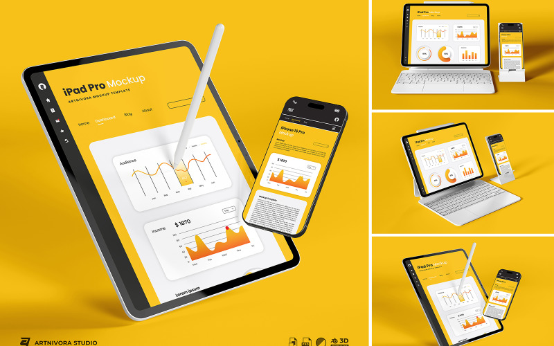 iPad & iPhone Mockup Sets Design Product Mockup
