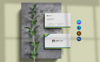 Modern Business Card Template Canva and Word