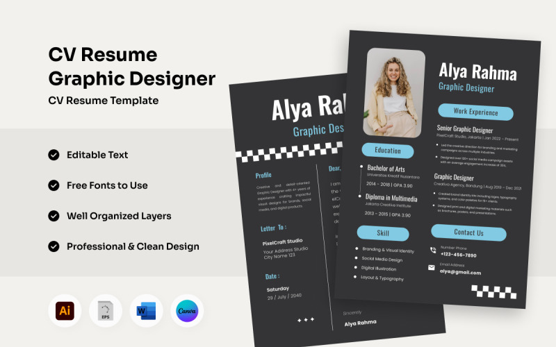 Modern Global Remote Job Resume Resume Template