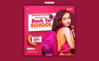 Modern School Season Social Media Design