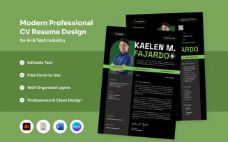 Modern Tech Industry CV Resume