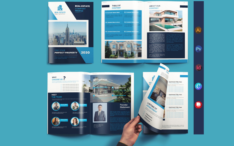 Real Estate Company Profile Brochure Design Template Corporate Identity