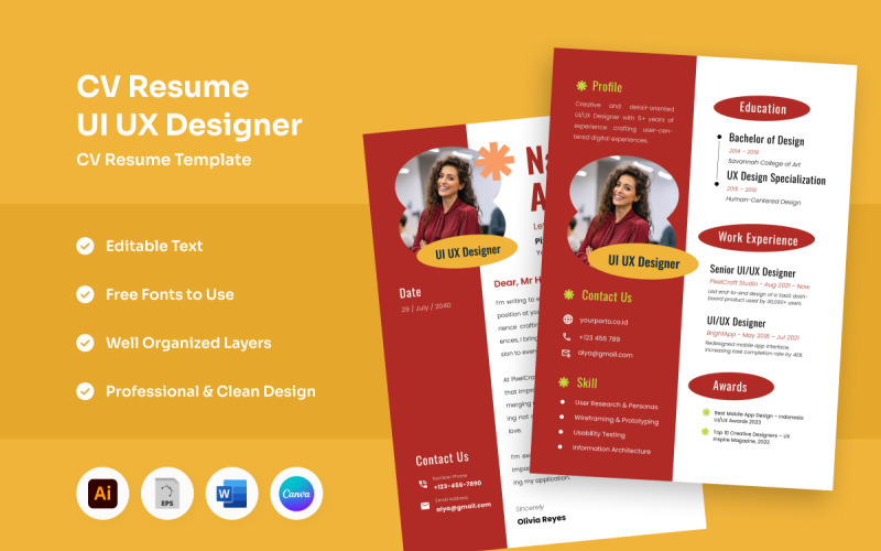 Remote Career CV for Freelancers Resume Template