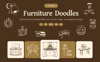 Furniture Doodle Icon Set
