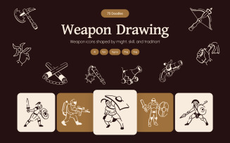 Modern Weapon Drawing Art Set