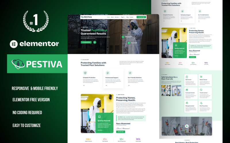 Pestiva – Pest Control Service Elementor Template Kit Elementor Kit