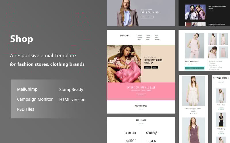 Shop - eCommerce Responsive Email Template Newsletter Template