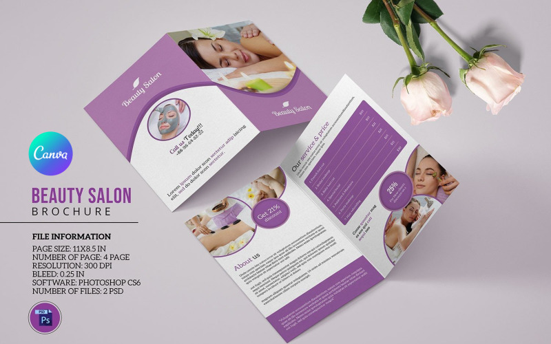 Spa & Beauty Care Salon Brochure Corporate Identity
