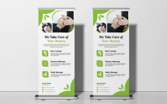 Spa Beauty Salon Roll Up Banner Standee Ver-1