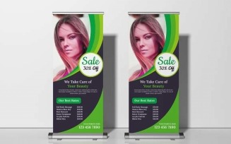 Spa Beauty Salon Roll Up Banner Standee Ver-2
