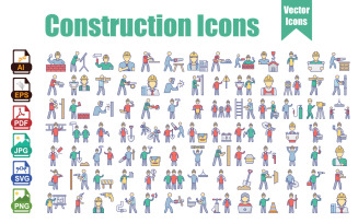 Construction Icons Pack – Professional Vector Set for Builders & Engineers