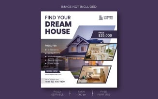 Dream Home Promotion Social Media Post Template